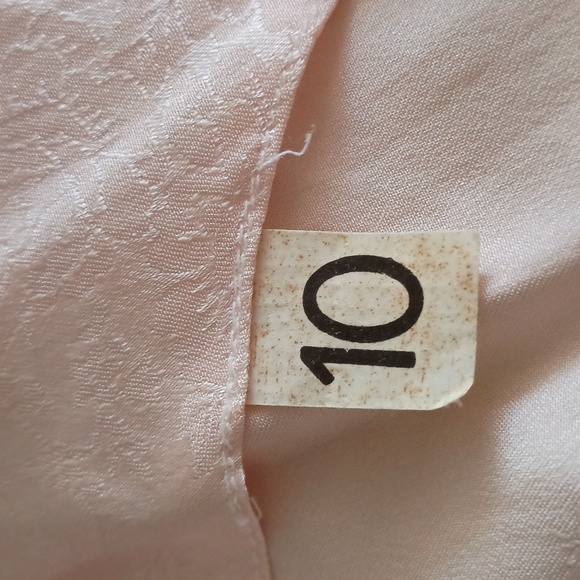 Vintage Jessica McClintock White Lace Top & Pink Silk Drop Waist Dress, Size 10 - Picture 8 of 8